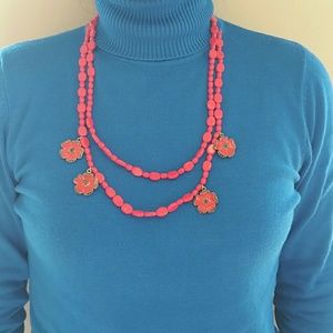Hippie floral necklace